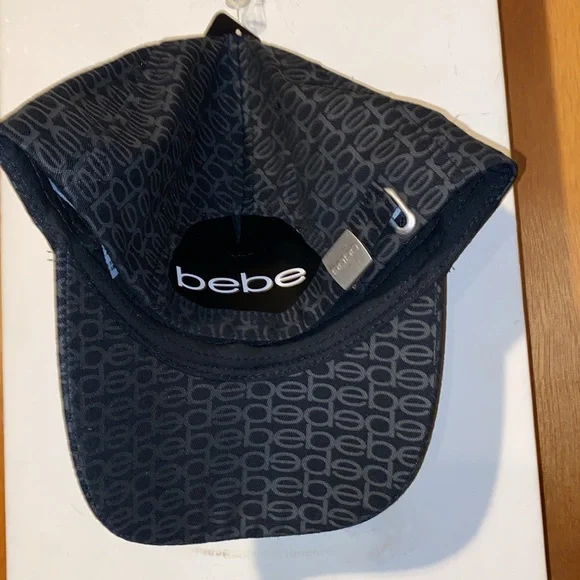 ♣️🩶♣️NWT BEBE All OverLogo 💯% Cotton Hat - Picture 15 of 16